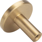 Set of 4 wall hooks in brushed brass, towel hooks in gold - Side View