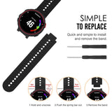 Garmin Forerunner 235/235Lite Watch Band Soft Silicone Replacement Strap for Garmin Forerunner 235/220/230/620/630/735 Smartwatch