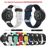 Garmin Forerunner 235/235Lite Watch Band Soft Silicone Replacement Strap for Garmin Forerunner 235/220/230/620/630/735 Smartwatch