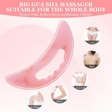 Large Gua Sha Massager, Lymphatic Drainage & Cellulite Massage for Legs, Face, Back & Pain Relief Pink-B - Side View