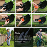 Trimmer Line Spool for Black and Decker Trimmers, 6-pack Trimmer Line Spools with 1 Spool Guard and 1 Spring - Side View