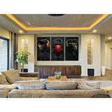Wise Monkeys Wall Art on Canvas - Modern Home Decor - 30 x 50 cm, 3 Pieces - Front View