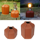 Gas Tank Protector Cylinder PU Leather Gas Tank Protective Case Propane Gas Cylinder Protection Gas Fuel Tanks Gas Tank Protection 450g - Front View