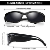 Wrap Around Fashion Glasses for Men Women Trendy Fast Oval Dark Futuristic Sunglasses Goggles Eyebrow - Side View