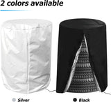Tire Storage Cover, Universal Tire Cover for 4 Tires, Car Spare Tire Tire Storage Bag Case Protection (Silver) - 45-Degree Angle