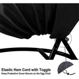 Barsinfi Oxford Zipper Hanging Chair Cover 190 X 115 Cm Waterproof Cover for Garden and Outdoor Furniture 190 X 115 Cm_max - Front View