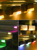 16-Pack Solar Lights for Outdoor Use, Waterproof LED Solar Lights for Stairs, Fence, Garden, Patio and Walkway 16pcs 16psc - Low Angle