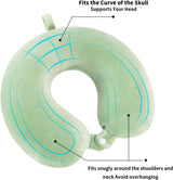 Travel Pillow Neck Pillow Memory Foam Travel Pillows Head Support Pillow for Airplane Train Car Office Travel Essential Flight Pillows for a Long Time Gray Gr Green One Size