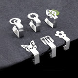 INF Butterfly-Shaped Cloth Clips / Cloth Holders, 4-pack Silver