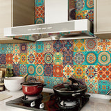 Waterproof Tile Stickers for Kitchen, Furniture, Table 15x15cm - 24 pcs - Front View