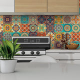 Waterproof Tile Stickers for Kitchen, Furniture, Table 15x15cm - 24 pcs - Side View