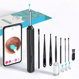 ST 1080P Wireless Ear Cleaning Otoscope Ear Cleaning Tool Black 8 PCS Set