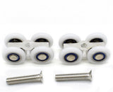 Set of 2 rollers for sliding glass doors - Side View
