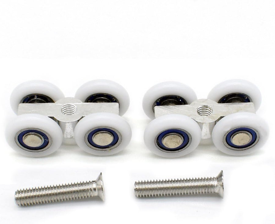 Set of 2 rollers for sliding glass doors