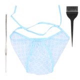 Hair Cap for Curls, Reusable Curl Cap with Hair Dyeing Brushes and Needle - 45-Degree Angle