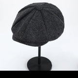 2023 Retro Newsboy Caps Men Octagonal Hats Peaky Blinders Newsbo Black