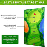 Casual Golf Game Set, 0.8x1.5M Golf Hitting Mat - Top-Down View
