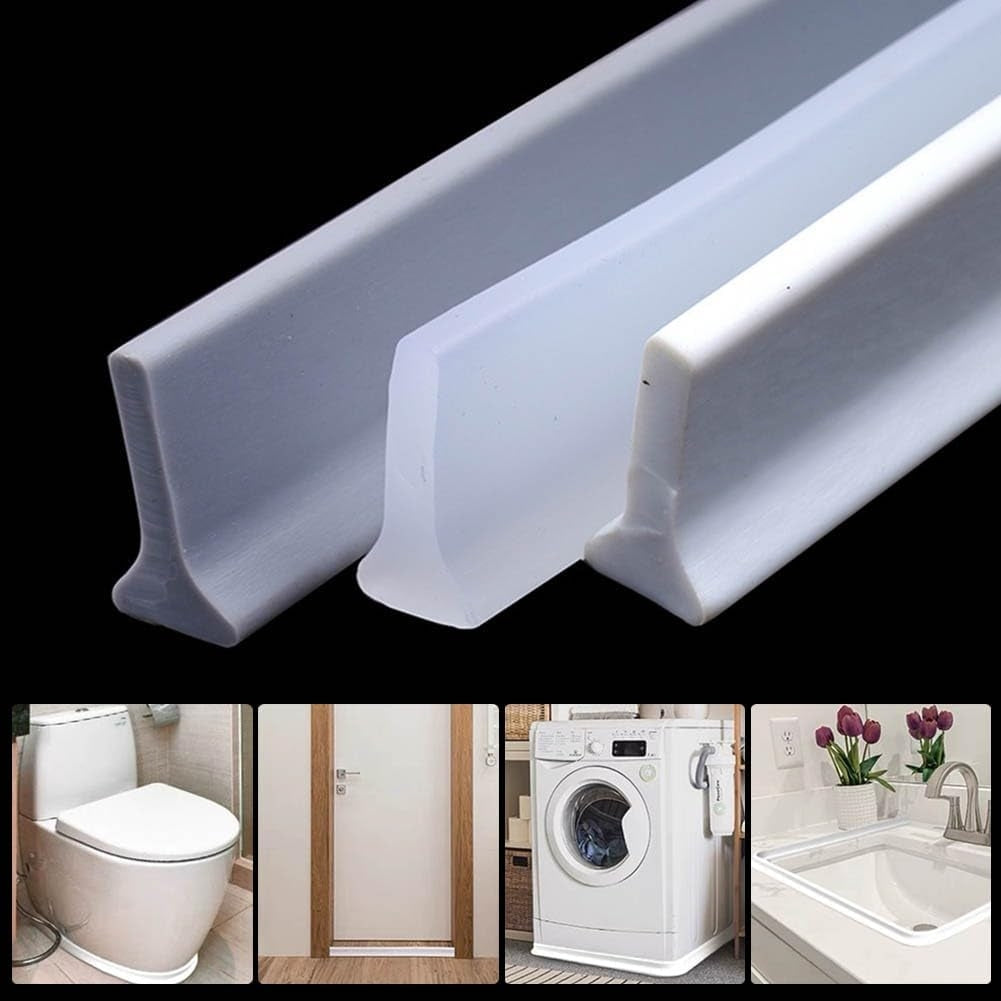 Shower Threshold / Water Barrier – Self-Adhesive Shower Strip – 2m Black