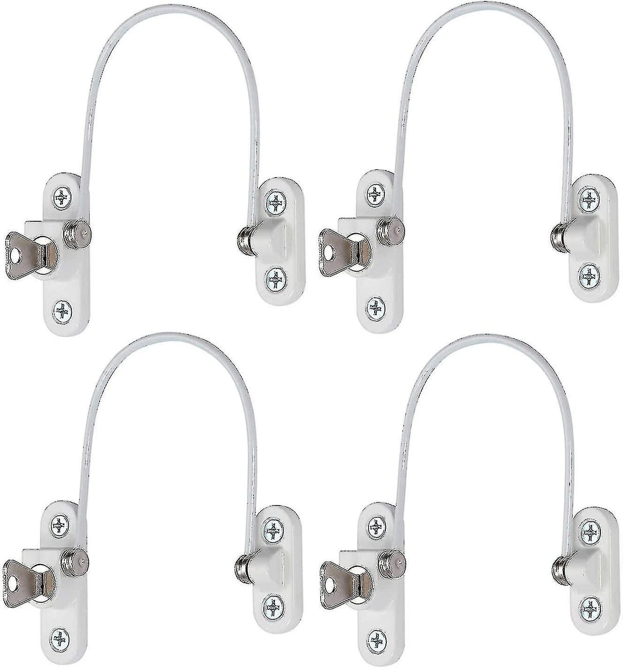 pcs Window Limiter, Window Limiter, Childproof Window Lock, Window Lock, Door Lock - White