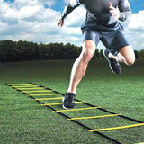 Speed and agility training package 18 pieces - Speed and agility training equipment for football with agility ladders, cones and parachute - Side View