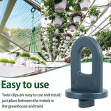 Greenhouse Clamps Set of 50 with Extra Strong Grip and Eyelets - The Best Trellis and Plant Holder for Your Greenhouse - Greenhouse Accessories