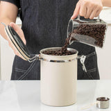 (Green) Coffee Container - Coffee Jar - 1.8L - Coffee Container Storage Jar - Coffee Container - Airtight Coffee Container with CO2 Valve - green green - Extra Image