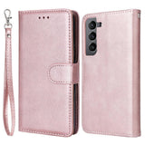 Compatible with Samsung S22 Magnetic 2-in-1 Phone Case/Wallet - Pink Pink gold Pink gold