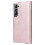 Compatible with Samsung S22 Magnetic 2-in-1 Phone Case/Wallet - Pink Pink gold Pink gold