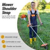 Universal Adjustable Comfort Double Strap Harness for Brushcutter Lawn Mower - Top-Down View