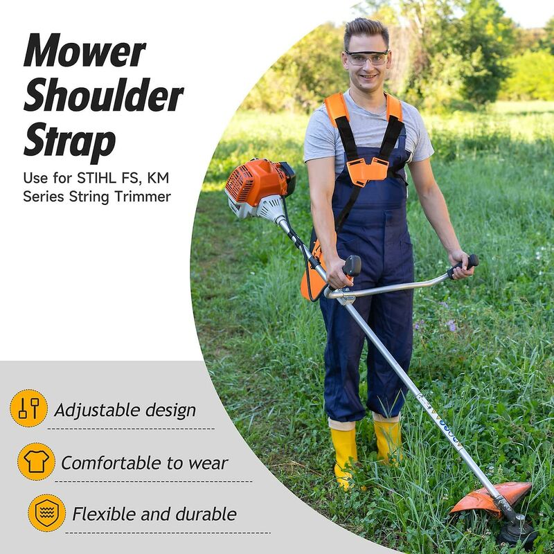 Universal Adjustable Comfort Double Strap Harness for Brushcutter Lawn Mower