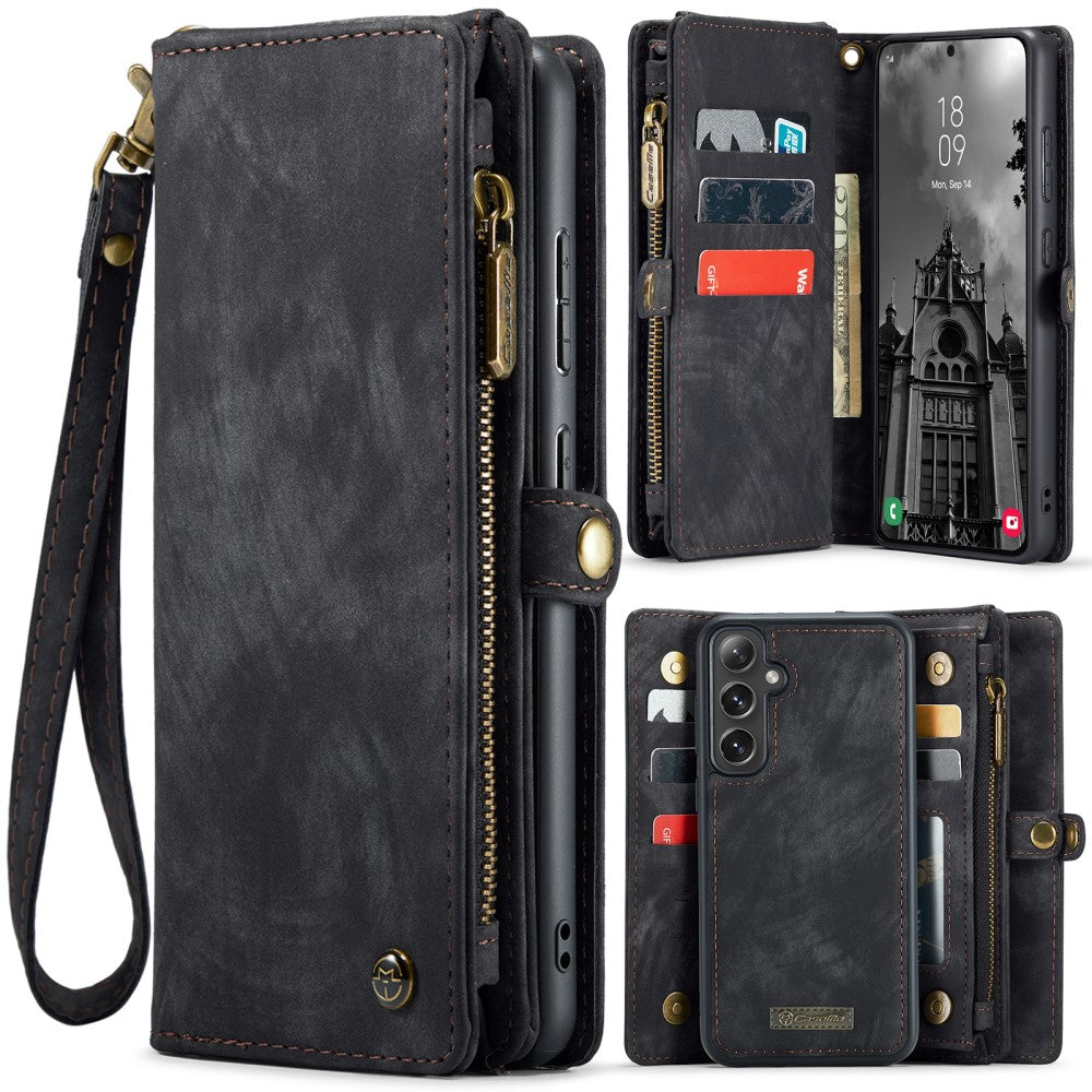 CaseMe Multi-Slot 2 in 1 Wallet Case Galaxy S25 Black