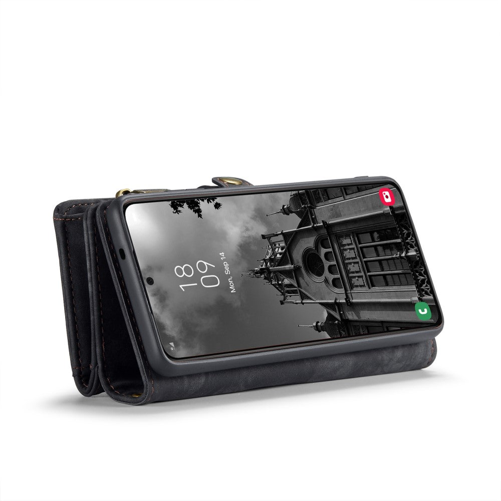 CaseMe Multi-Slot 2 in 1 Wallet Case Galaxy S25 Black