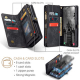 CaseMe Multi-Slot 2 in 1 Wallet Case Galaxy S25 Black