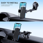 Car Phone Holder [Military Suction] Car Phone Holder 360° Suction Cup Fixed Car Phone Dashboard Portable Car Holder Universal Car GPS_max