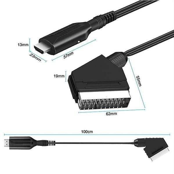 Scart to HDMI Converter, All-in-one Scart to HDMI Adapter, 1080P
