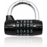 Combination Lock, Code Lock, Waterproof and Rustproof Combination Lock for Families, Schools, Businesses, Cabinets and Other Places (5 Letter Lock)