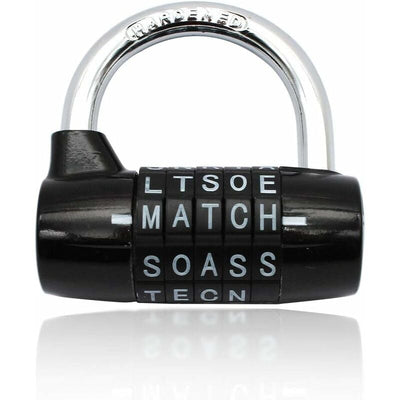 Combination Lock, Code Lock, Waterproof and Rustproof Combination Lock for Families, Schools, Businesses, Cabinets and Other Places (5 Letter Lock)