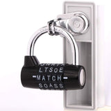 Combination Lock, Code Lock, Waterproof and Rustproof Combination Lock for Families, Schools, Businesses, Cabinets and Other Places (5 Letter Lock) - Side View