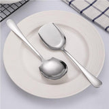 Large Stainless Steel Spoons, Serving Spoons for Hotel Meals - Front View