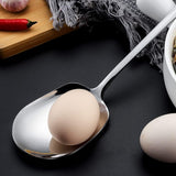 Large Stainless Steel Spoons, Serving Spoons for Hotel Meals - Top-Down View