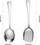 Large Stainless Steel Spoons, Serving Spoons for Hotel Meals