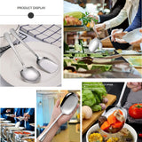 Large Stainless Steel Spoons, Serving Spoons for Hotel Meals - Rear View