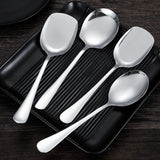Large Stainless Steel Spoons, Serving Spoons for Hotel Meals - Close-Up Angle