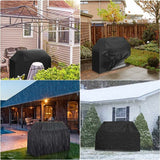 Grill Cover Waterproof Protection Windproof, tear-proof cover with straps and storage bag (145x61x117cm)