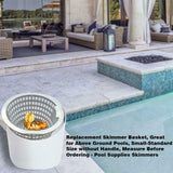 Universal Replacement Skimmer Basket Plastic Skimmers for Above Ground Pools No Handle - Top-Down View