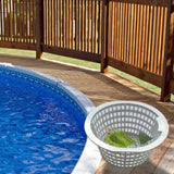 Universal Replacement Skimmer Basket Plastic Skimmers for Above Ground Pools No Handle - Close-Up Angle