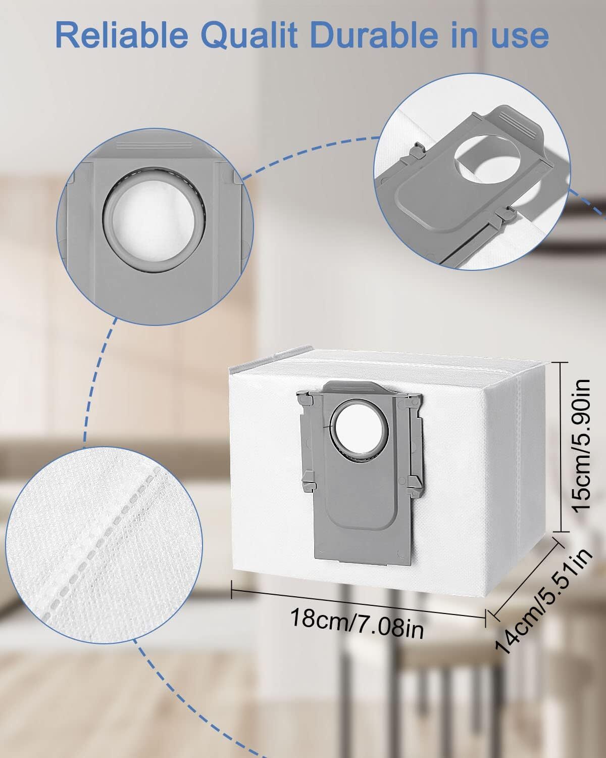 10 pcs vacuum cleaner bags accessories for Xiaomi Roborock S8+/S8 Pro Ultra S7 MaxV Ultra/S7 Pro Ultra/Q7 robot vacuum cleaner