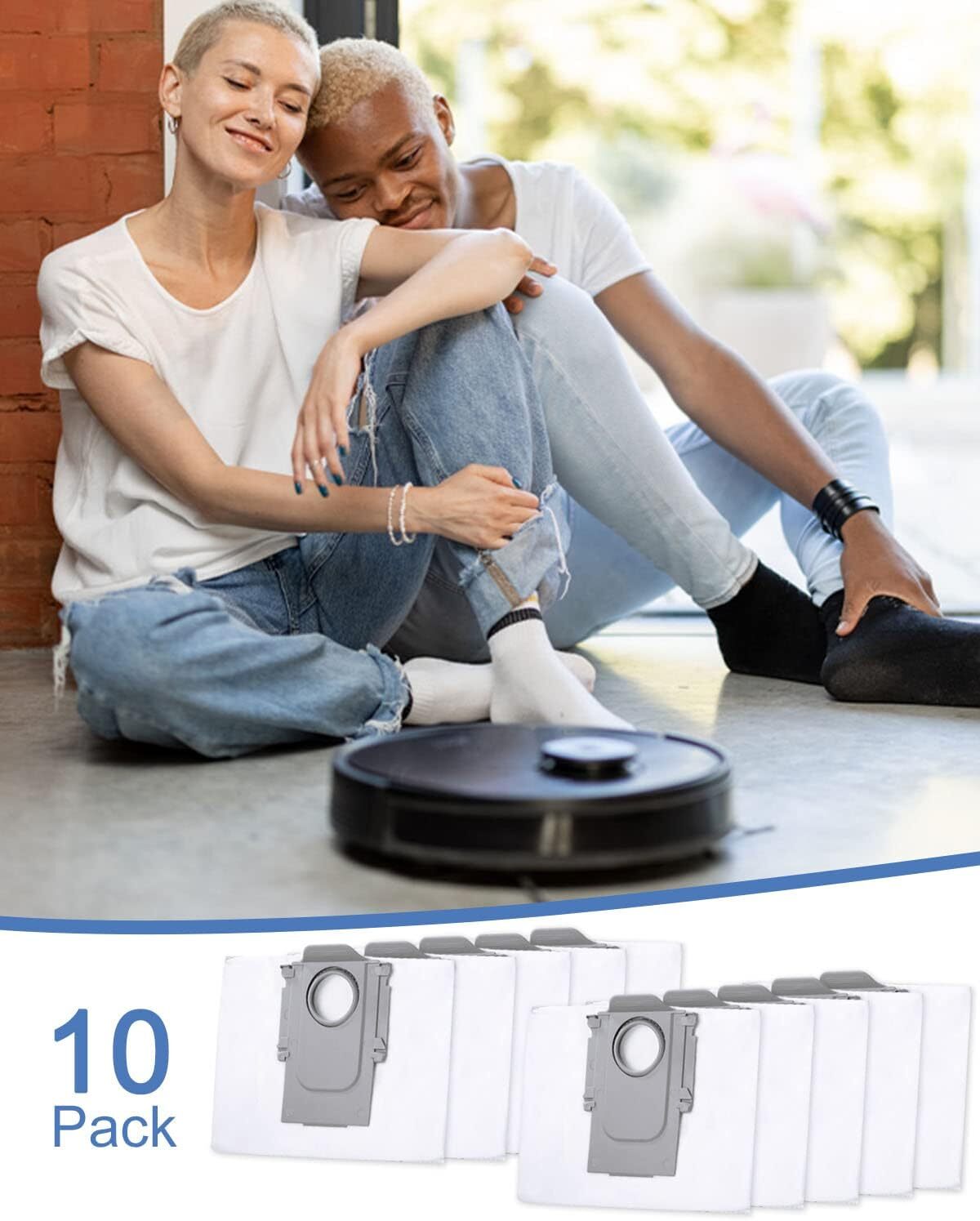 10 pcs vacuum cleaner bags accessories for Xiaomi Roborock S8+/S8 Pro Ultra S7 MaxV Ultra/S7 Pro Ultra/Q7 robot vacuum cleaner