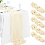 1st Cheesecloth Table Runner Loose-woven Table Runner LIGHT GREEN Light Green