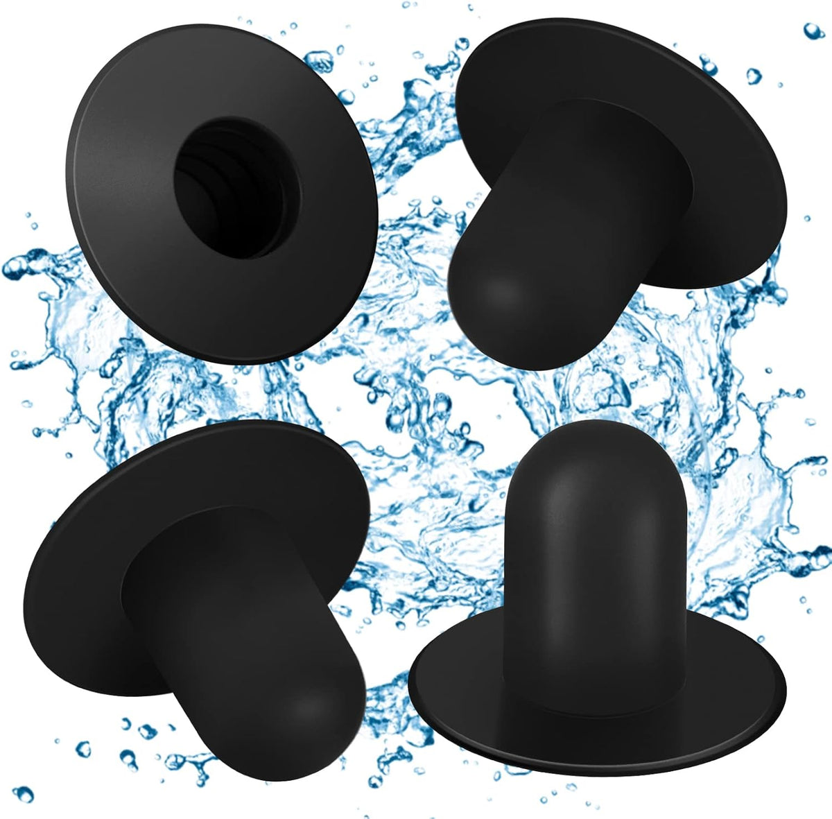 4-Pack Pool Wall Plug Replacement Parts - Above Ground Pool Filter Pump Filter Hole Plug Compatible with Intex and Bestway